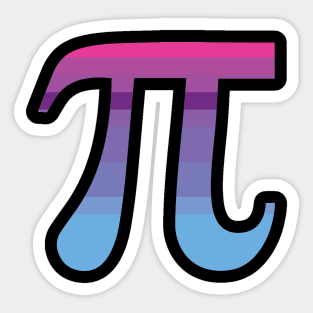 Pi symbol vintage design and color Sticker